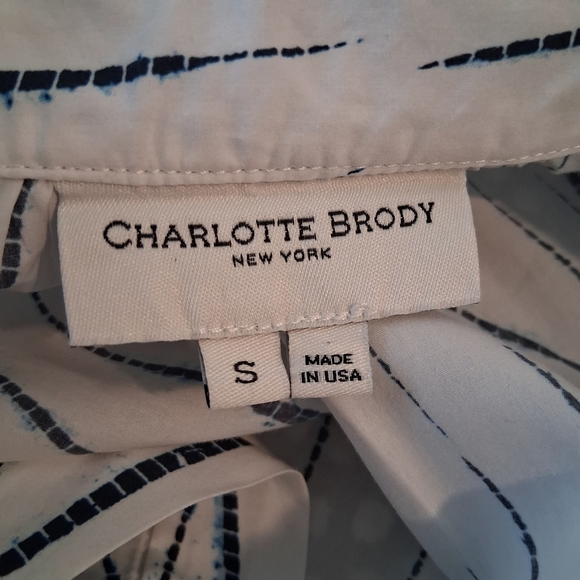 Charlotte Brody Laurel Blouse In White Willow Size Small - Picture 2 of 13
